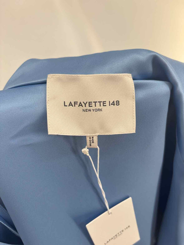 Size M/L LAFAYETTE Blue Sateen Blazer