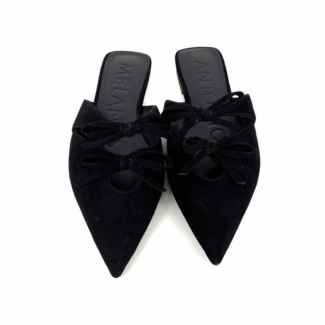 Shoe Size 6.5 ANTONIO MELANI Black Suede Flats