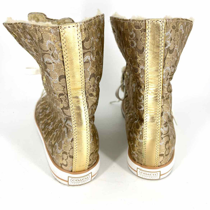 Shoe Size 7.5 Coach Gold Sneakers