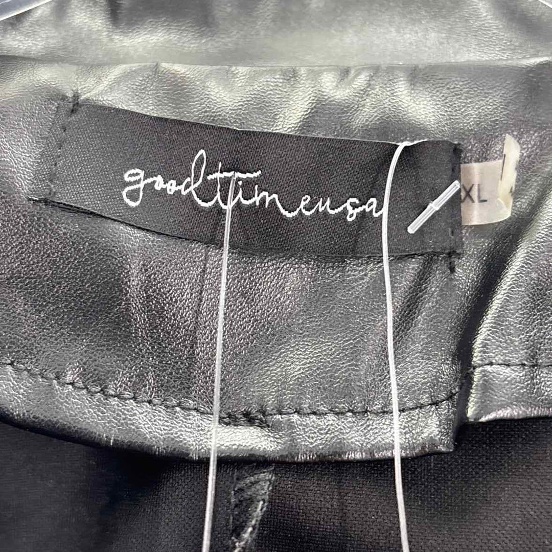 Size XL Black Faux Leather Jacket