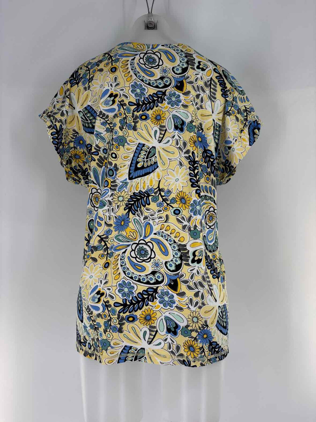 Size XL Talbots Yellow Print Shirt