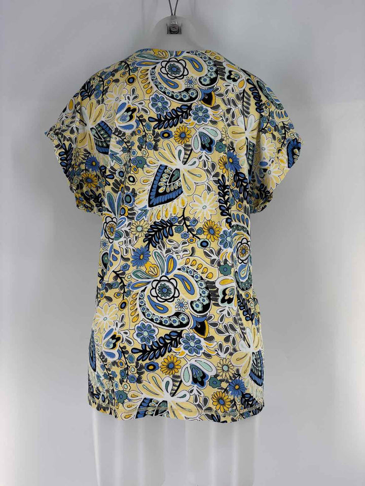 Size XL Talbots Yellow Print Shirt