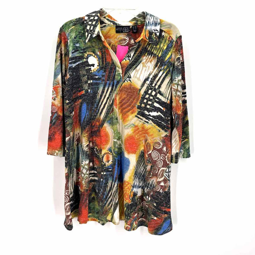 Size M ATTITUDES BY RENEE Multi-Color Dress