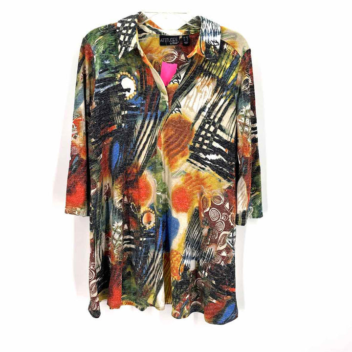 Size M ATTITUDES BY RENEE Multi-Color Dress