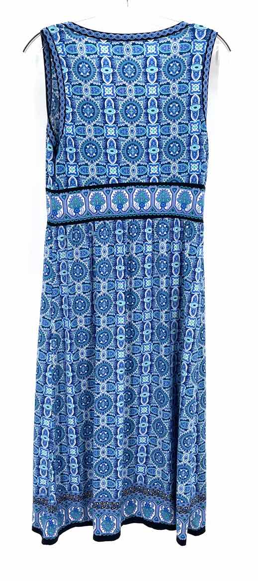 Size M MAX STUDIO Blue Print Dress
