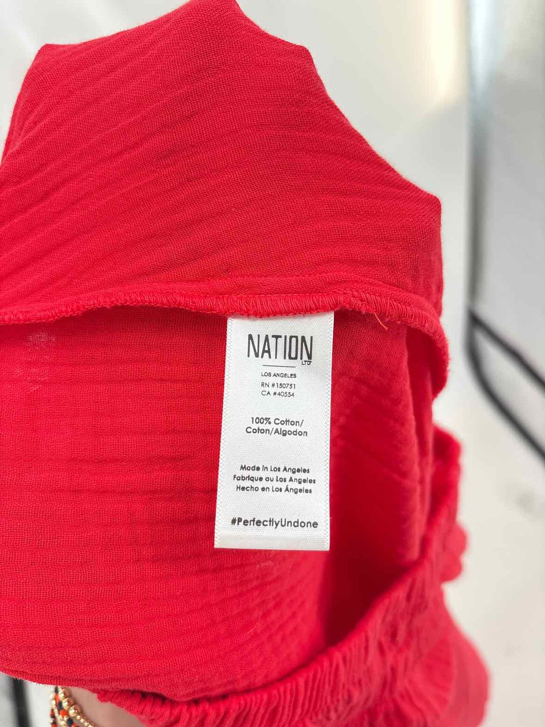 Size M NATION Red Skirt