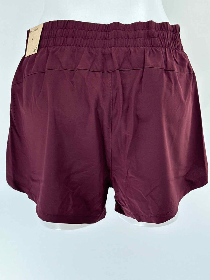 Size L Asics Burgundy Shorts