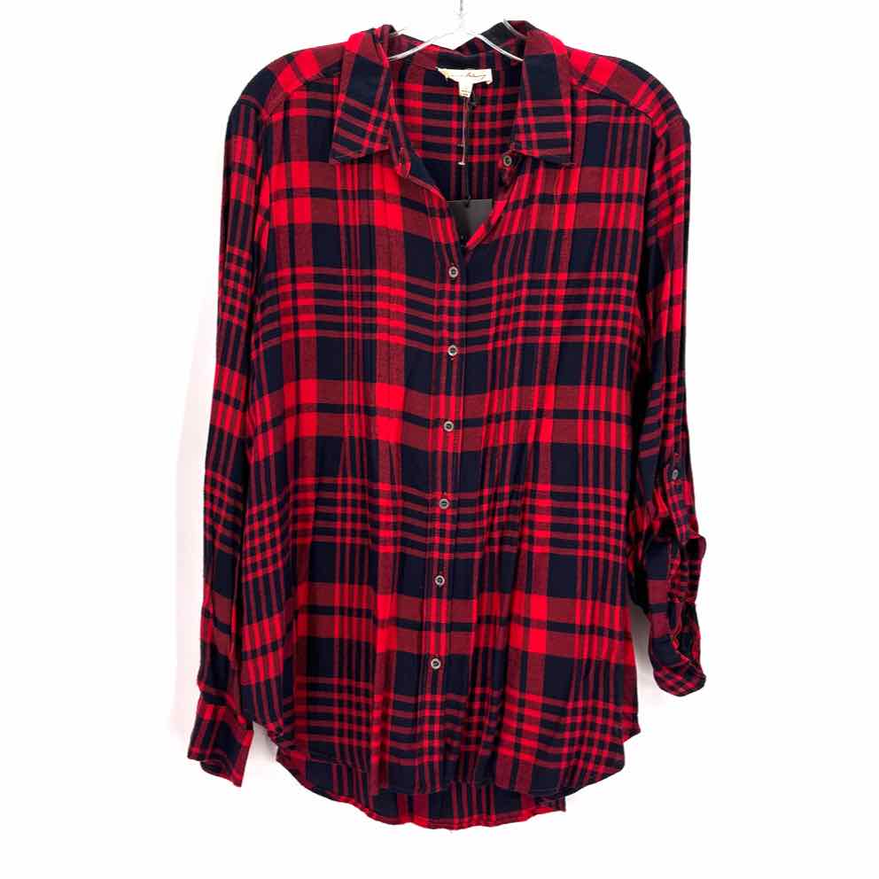 Size L Jane & Delaney Red Print Shirt