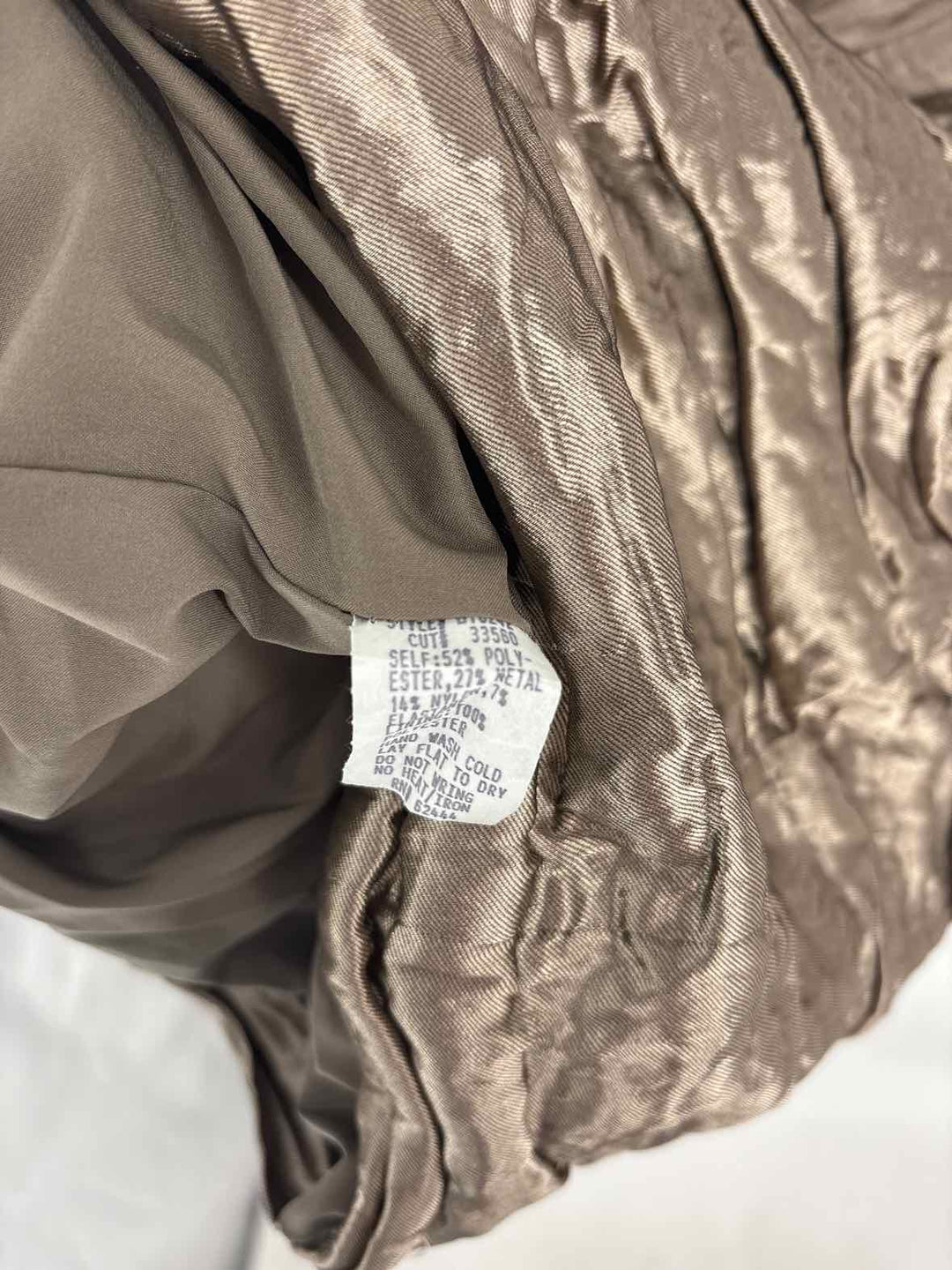 Size S NICOLE MILLER Bronze Dress