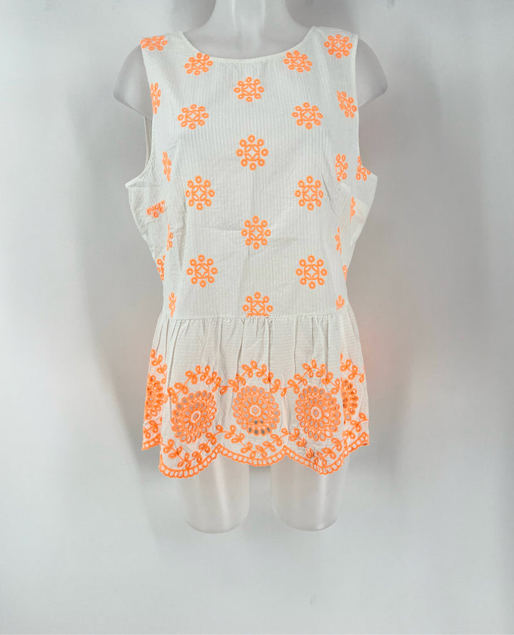 Size L Lilly Pulitzer White Print Shirt
