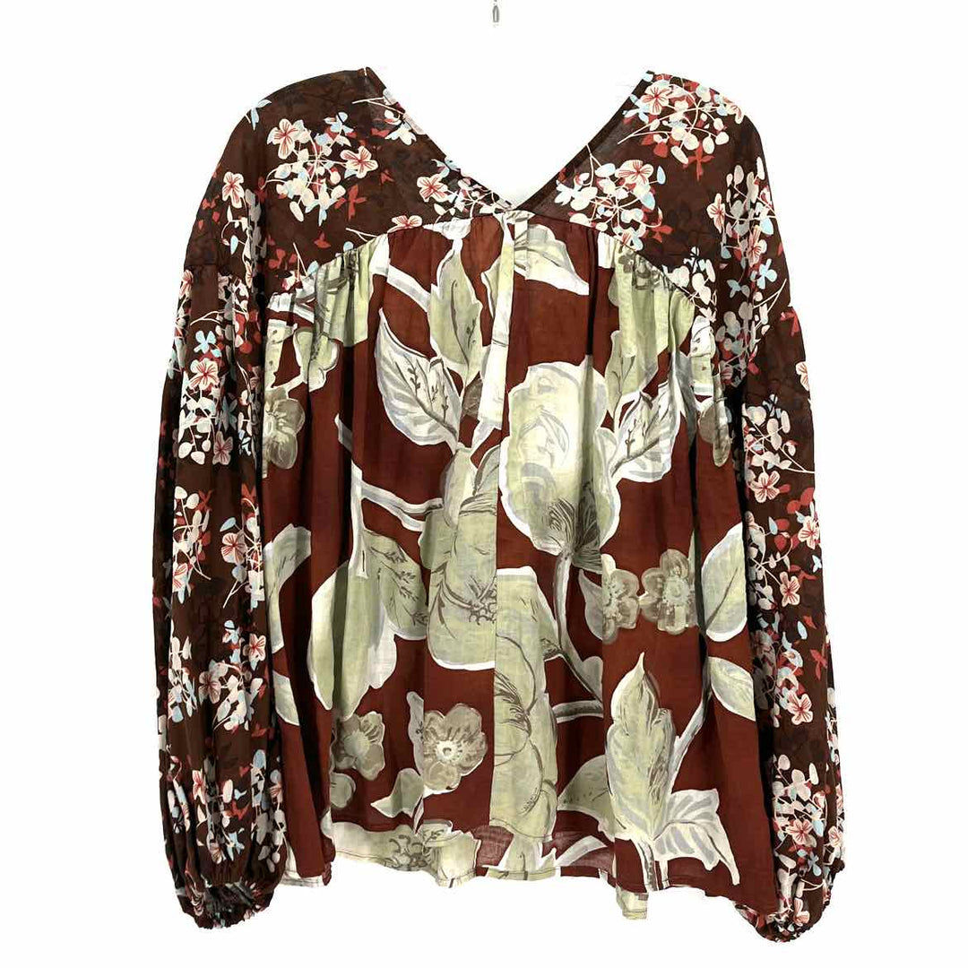 Size M Brown Print Shirt