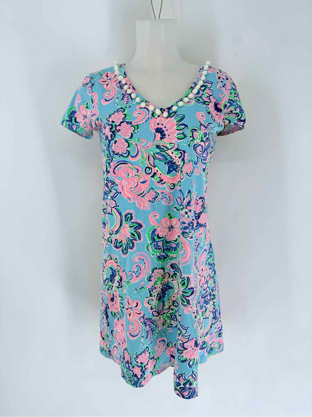 Size S Lilly Pulitzer Teal Cotton Dress