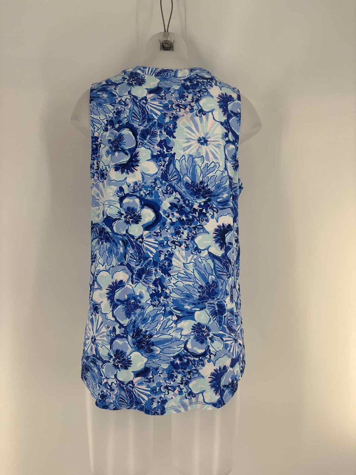 Size L Lilly Pulitzer Blue Print Shirt