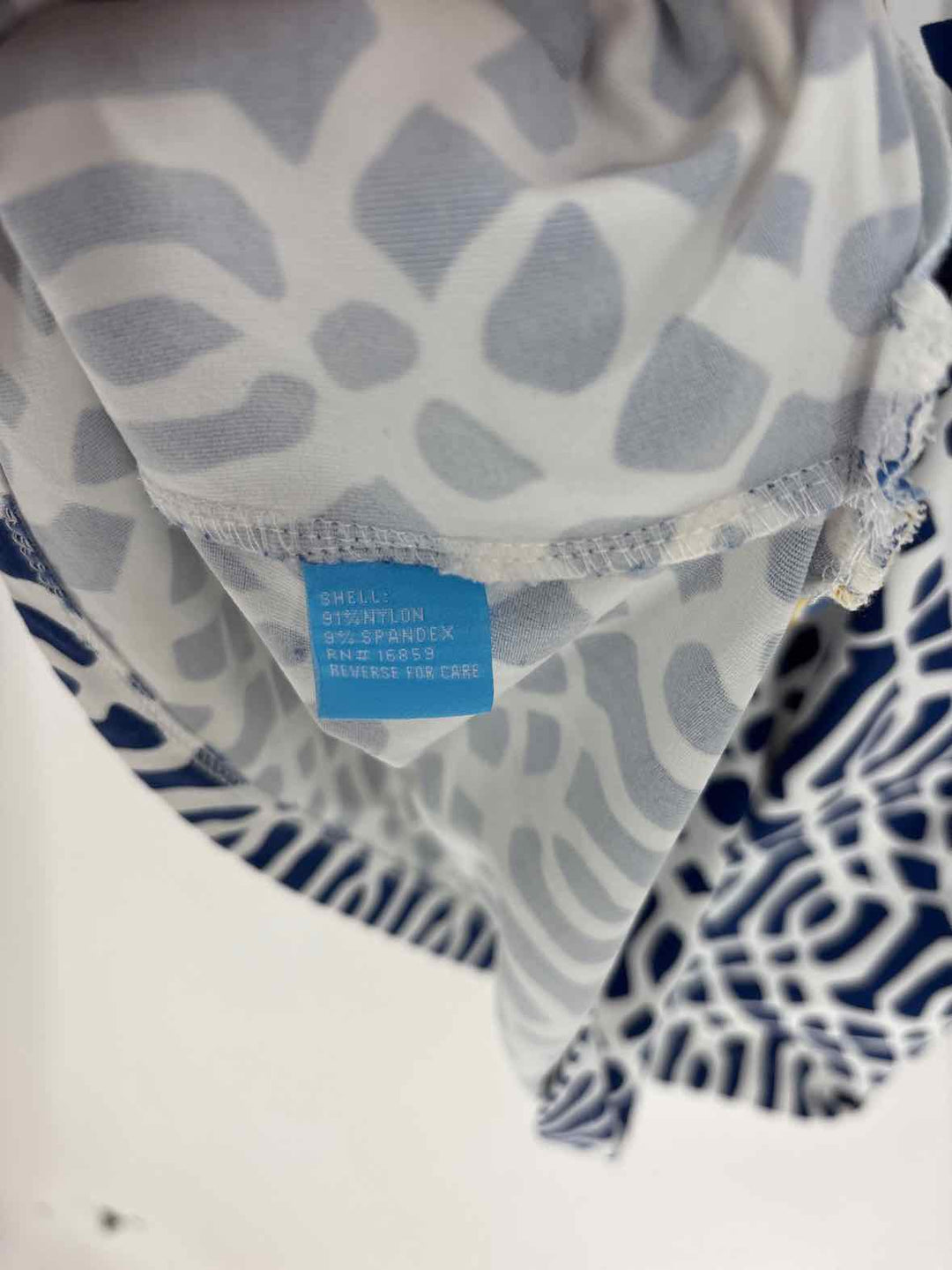 Size M J MCLAUGHLIN Navy Print Shirt