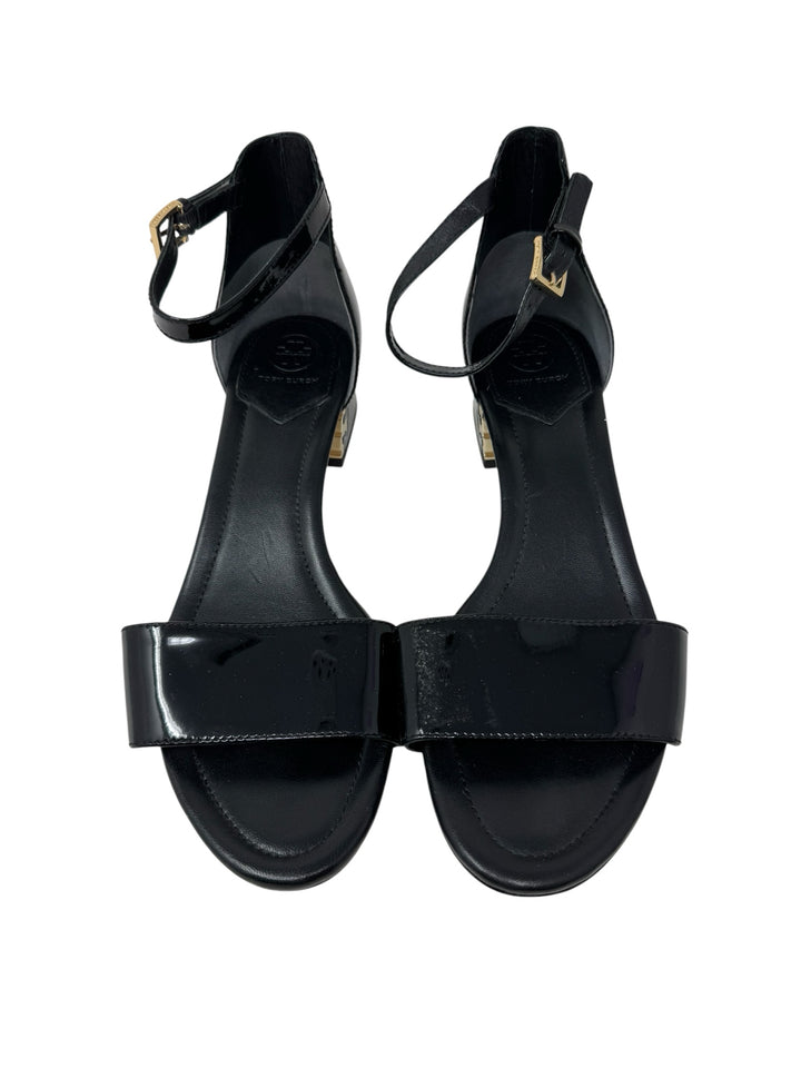 Shoe Size 10 Tory Burch Black PATENT Sandals