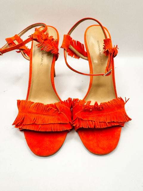 Shoe Size 7.5 Banana Republic Orange Leather Sandals