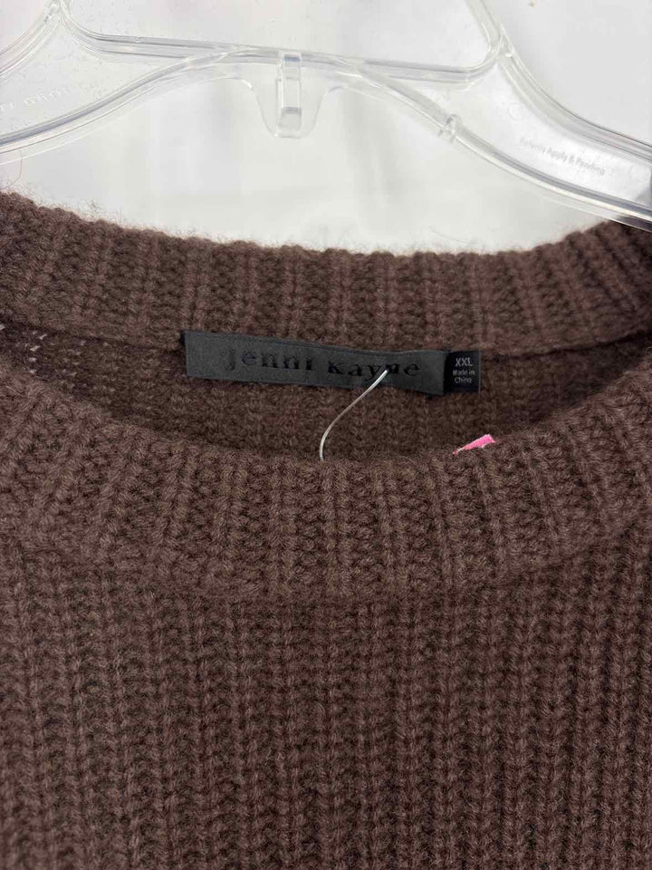 Size XXL JENNI KAYNE Brown Cashmere Sweater