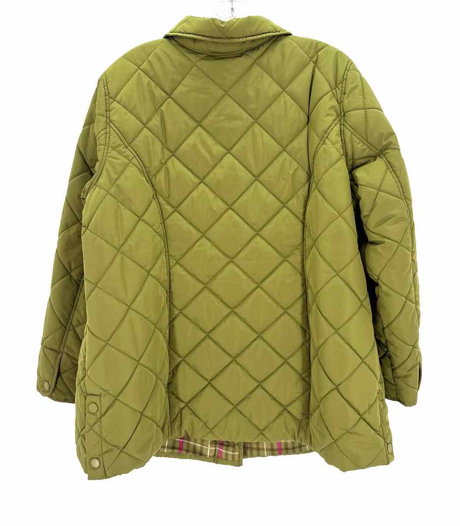 Size 1X ISSAC MIZRAHI Green Quilted Coat