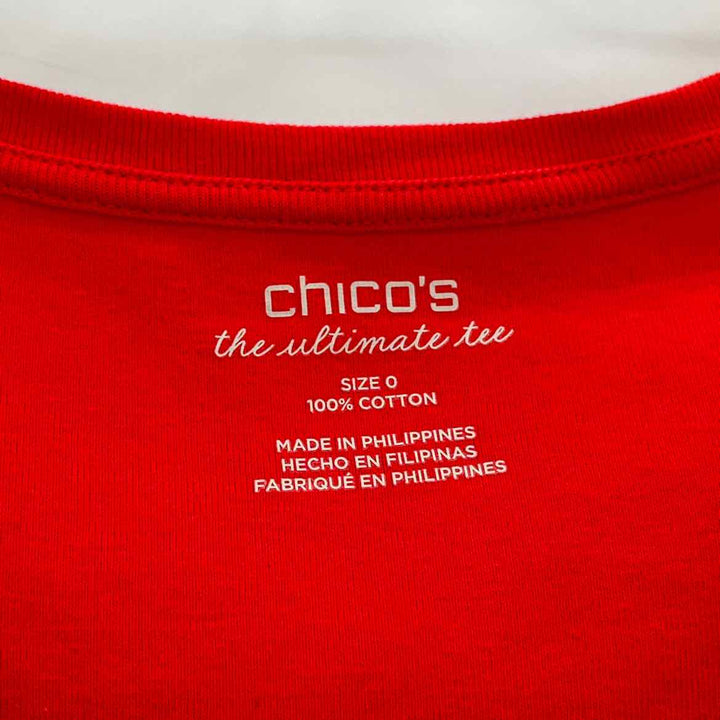Size S Chico's Red Cotton Shirt