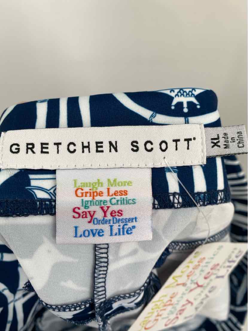 Size XL Gretchen Scott Navy Skirt