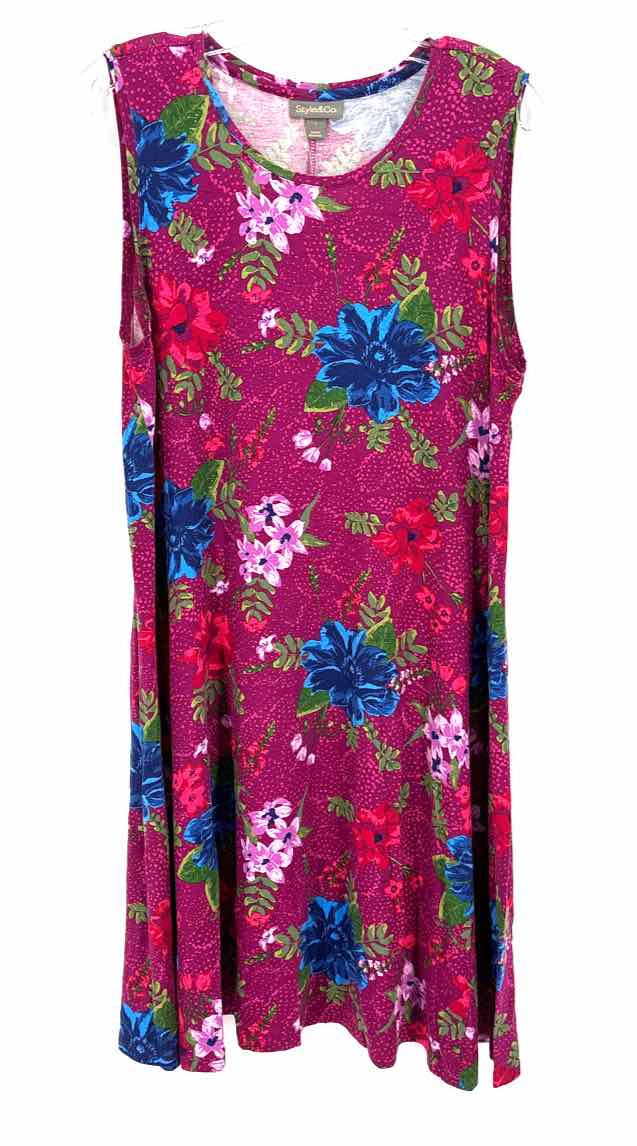 Size L Style & Co Fuschia Dress