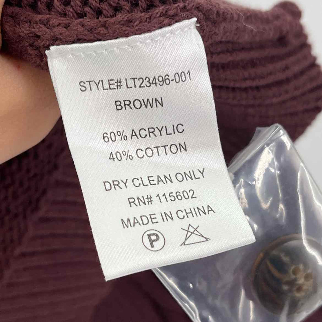 Size XS Burgundy Knit Cardigan