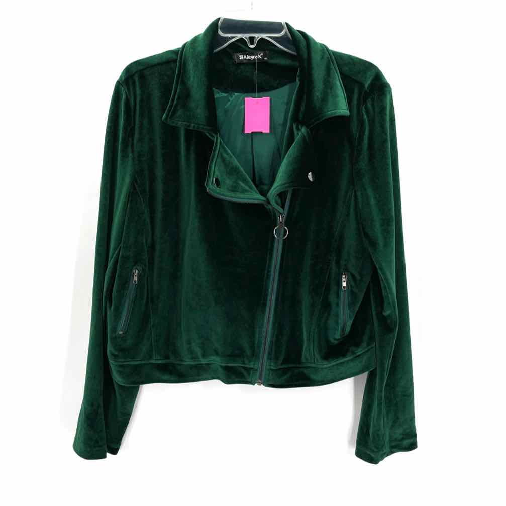 Size XL Green Velour Jacket