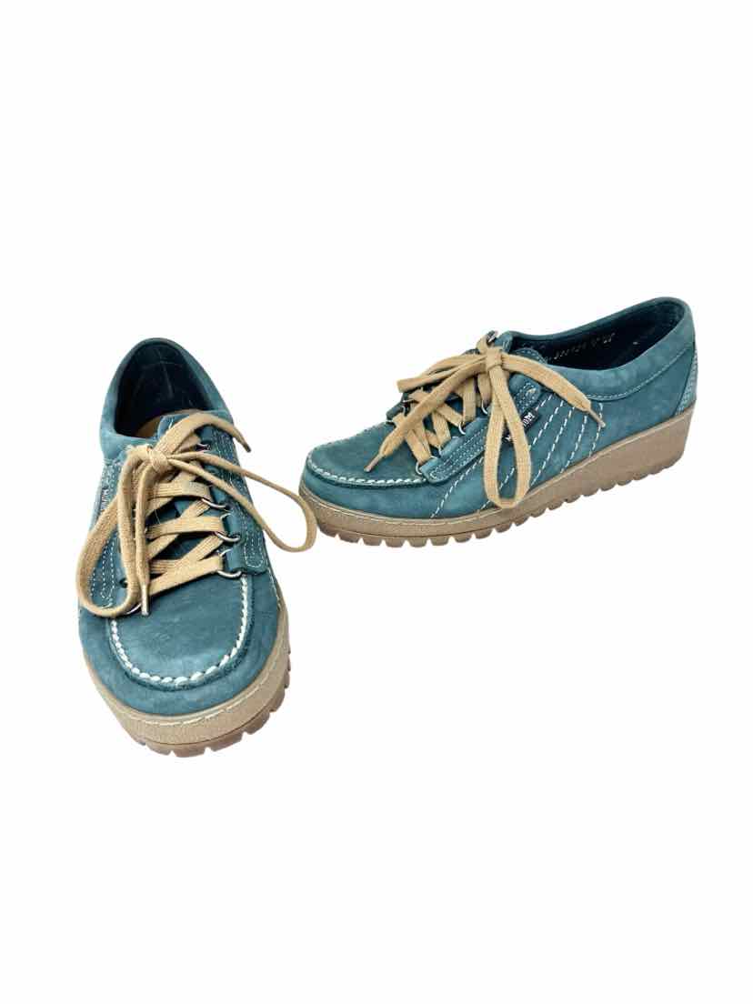 Shoe Size 38 MEPHISTO Teal Leather Flats