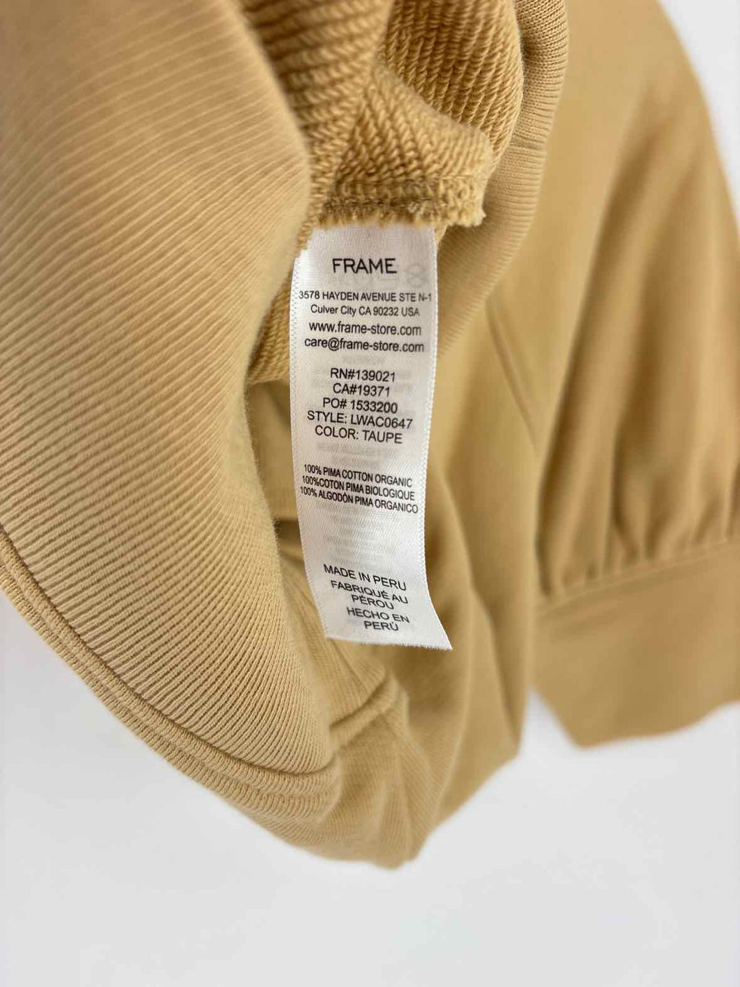 Size XS FRAME Tan Shirt