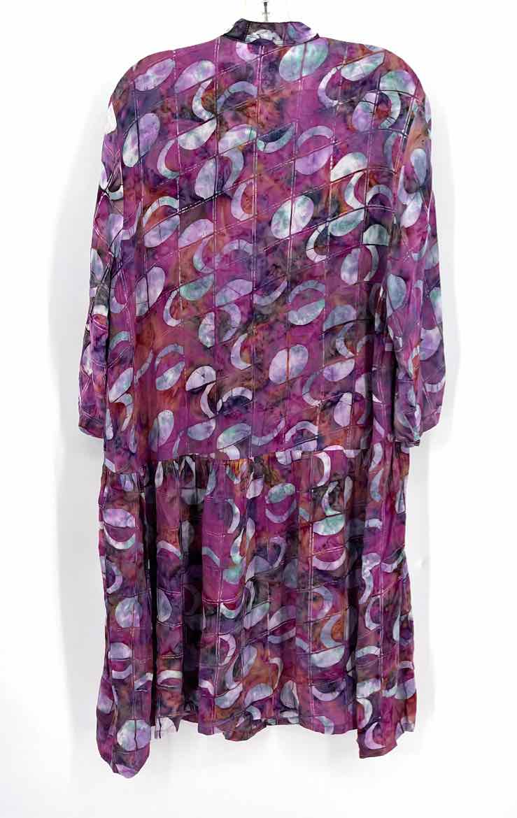 Size XL Purple Print Dress