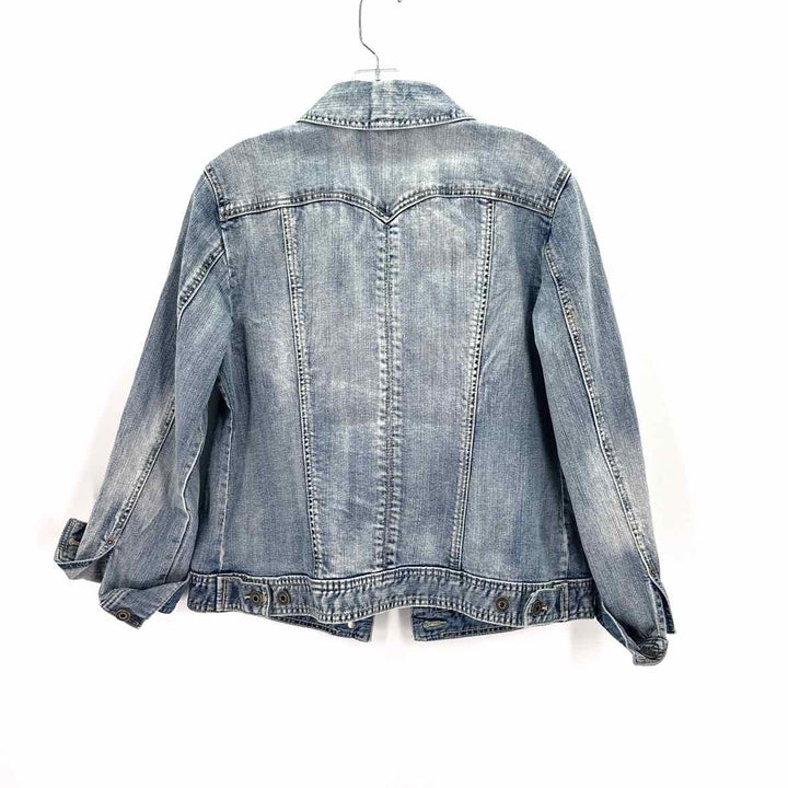 Size 1 Chico's Light Blue Denim Jacket