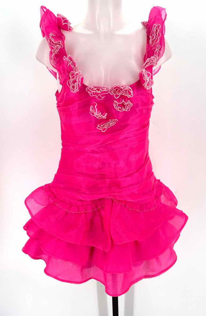 Size 8 LOVE SHACK FANCY Pink Organza Silk Dress