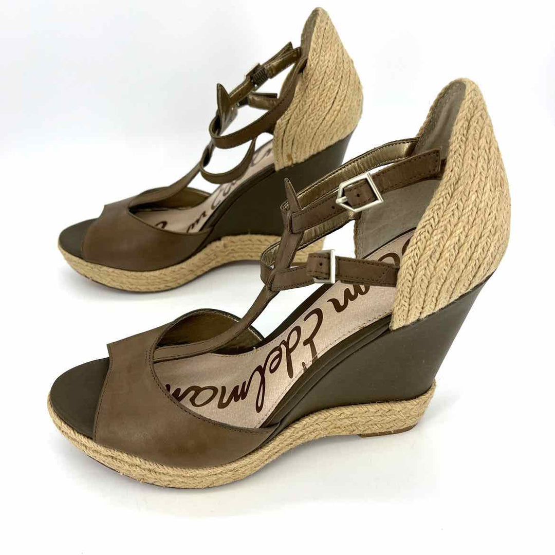 Shoe Size 9 Sam Edeleman Olive Leather Sandals