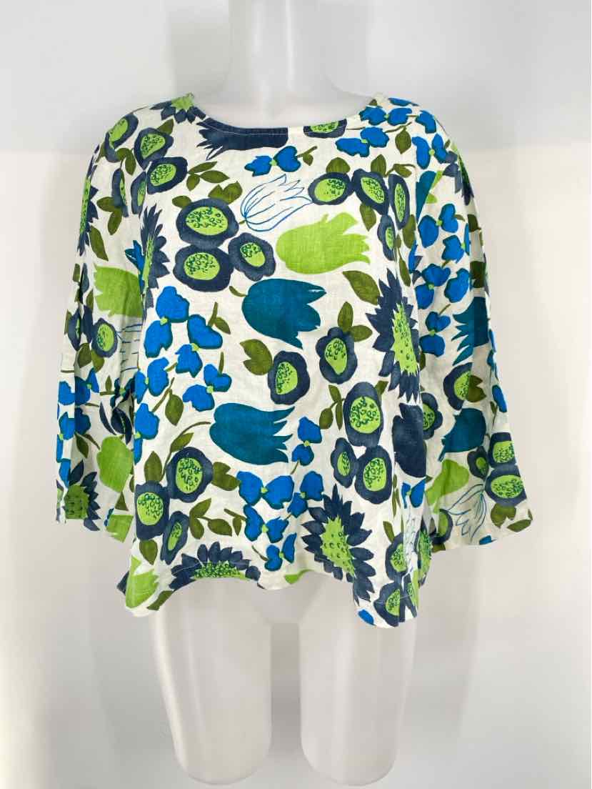 Size L Blue Print Shirt