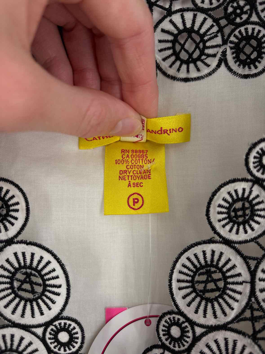 Size 10 CATHERINE MALANDRINO White Shirt