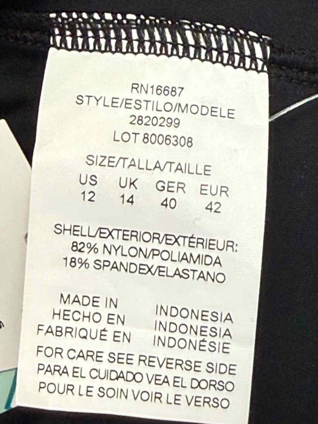 Size 12 Black Swimsuit