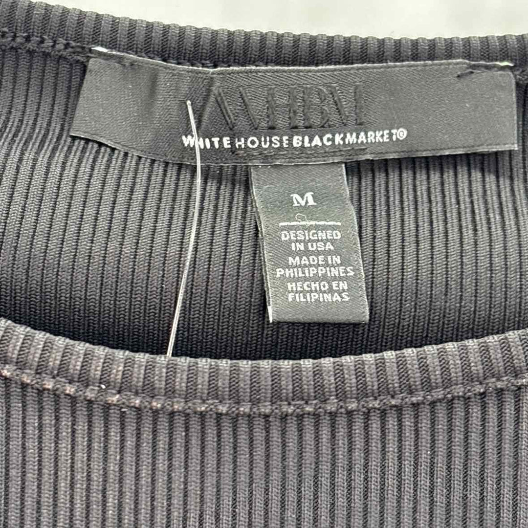 Size M White House Black Market Black Knit Shirt