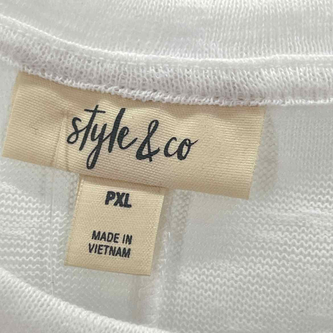 Size XL Style & Co White Knit Shirt
