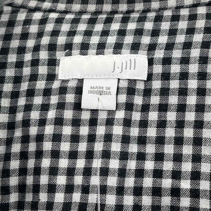 Size L J JILL Black/White Shirt