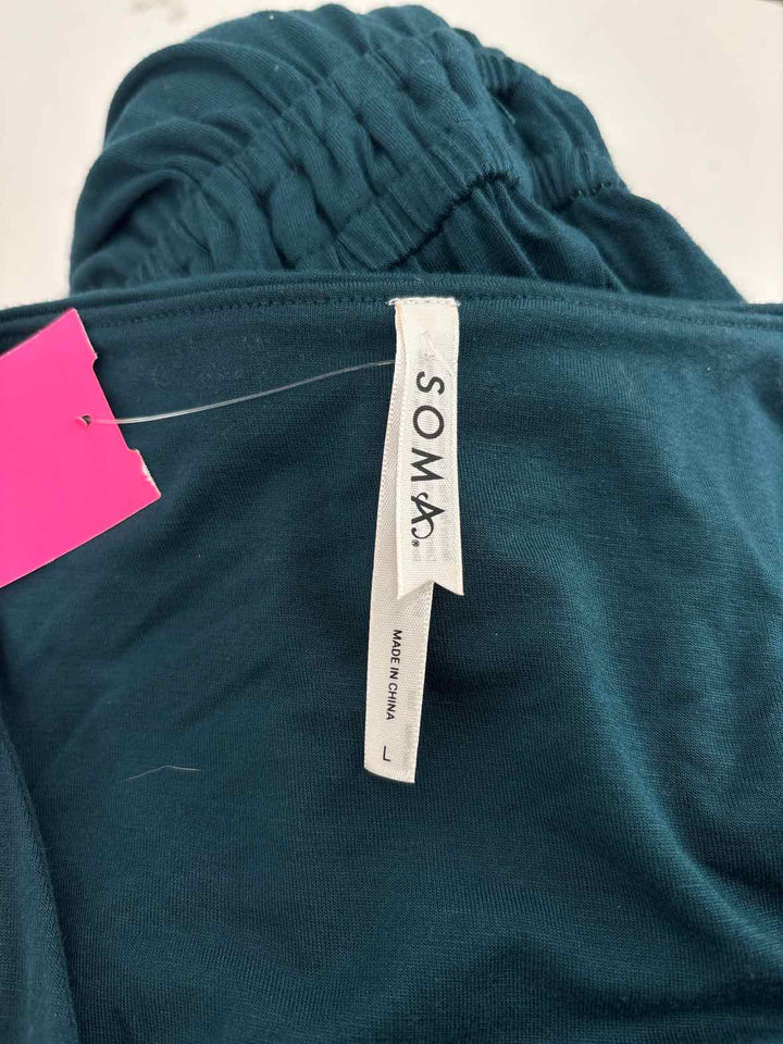 Size L SOMA Green Cotton Dress