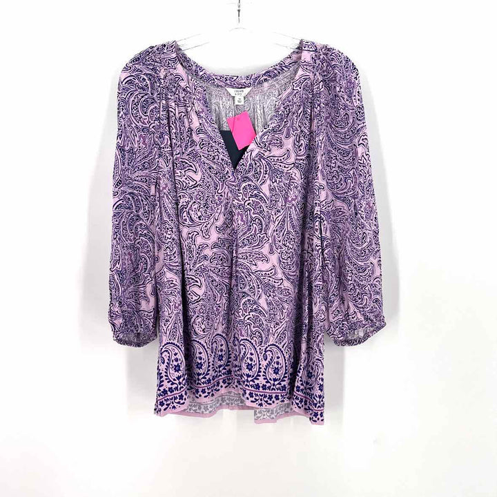 Size M CROWN & IVY Purple Shirt