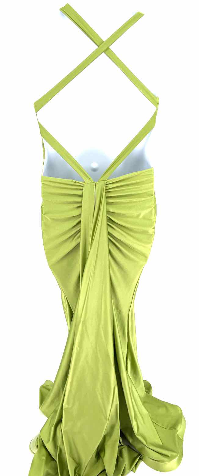 Size M JESSICA ANGEL Green Satin Dress