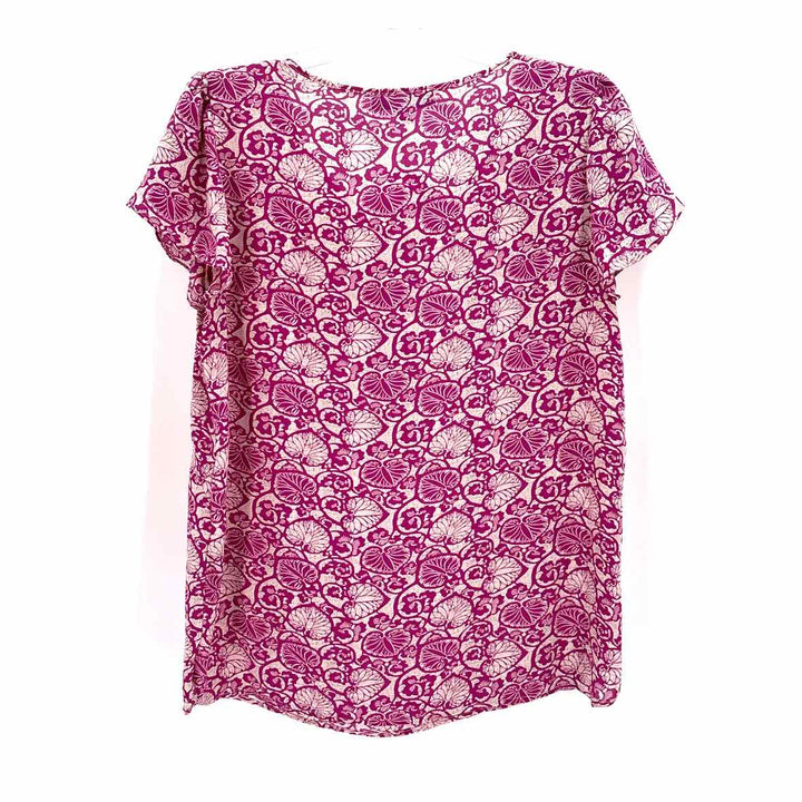 Size L LARRY LEVINE Purple Print Shirt