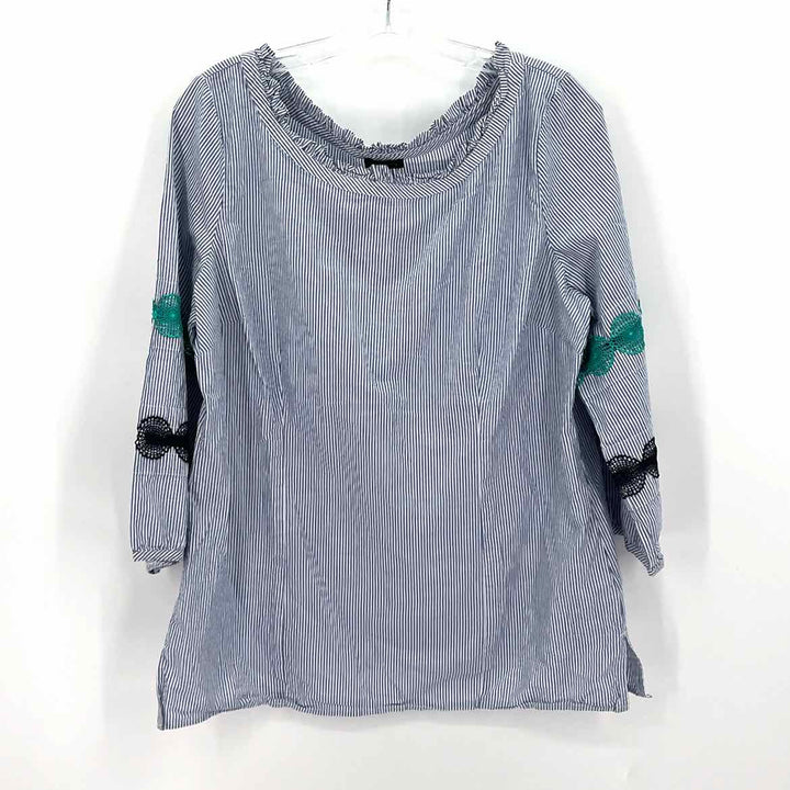 Size L Talbots Blue Print Shirt
