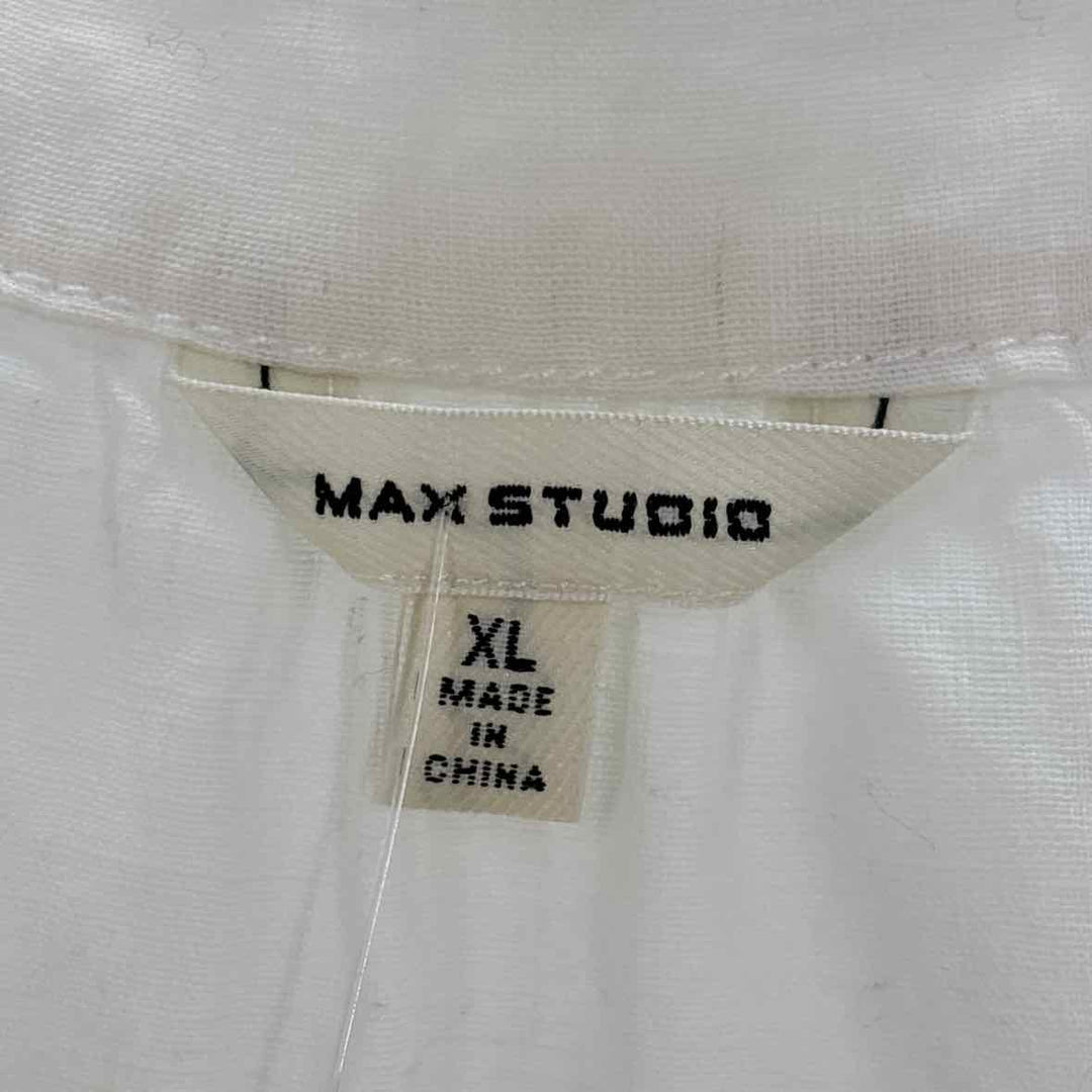 Size XL MAX STUDIO Ivory Linen Shirt