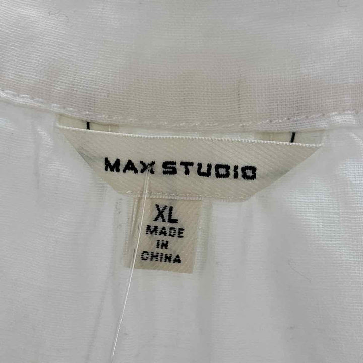 Size XL MAX STUDIO Ivory Linen Shirt