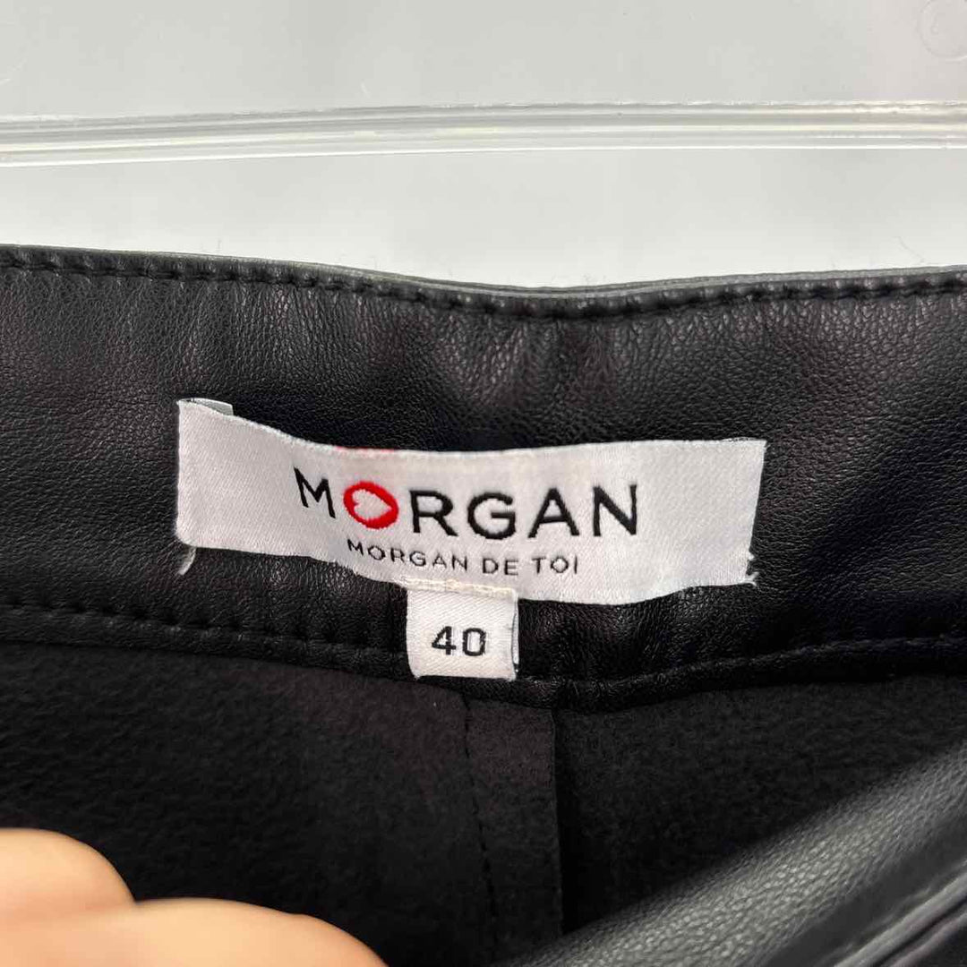 Size 40 Black Faux Leather Pants