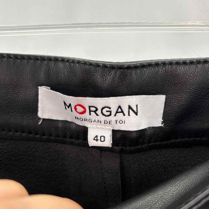 Size 40 Black Faux Leather Pants