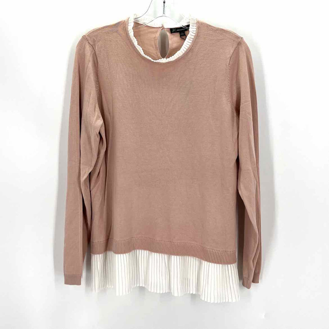 Size L Adrianna Papell Blush Knit Sweater