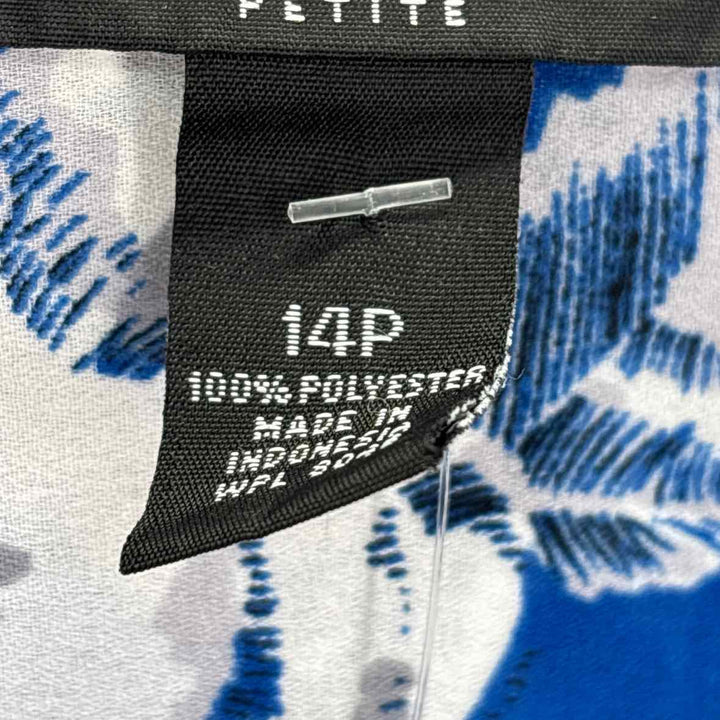 Size 14P ALFANI Blue Print Shirt